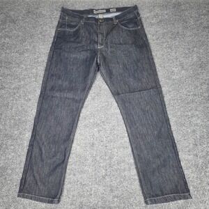 pd&co Slim Straight Dark Wash Denim Jeans Mens Size 38x32